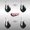 Service Caster 4 Inch 316SS Soft Rubber Wheel Swivel 1/2 Inch Threaded Stem Caster Set SCC SCC-SS316TS20S414-SRS-121315-4 - alternate 3